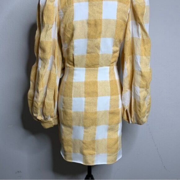 Acler Sutherland Checkered Wrap Mini Dress - Picture 14 of 16